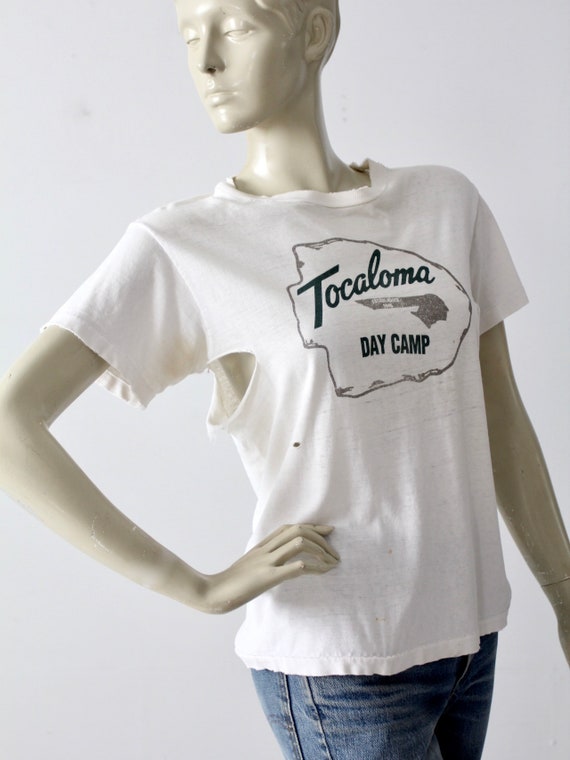 vintage graphic tee, 1970s Tocaloma Day Camp t-sh… - image 6