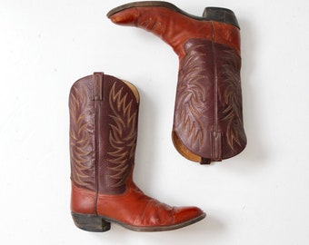 vintage Dan Post cowboy boots, men's western boots, size 10.5 D