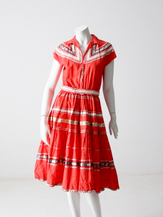 vintage Thunderbird Fashions dress, 50s southwest… - image 4