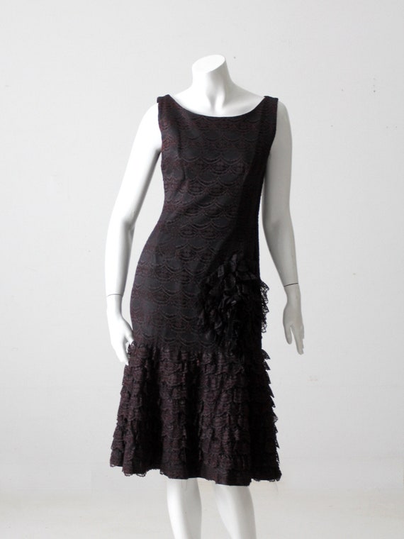 vintage 60s Alfred Werber little black dress - image 10