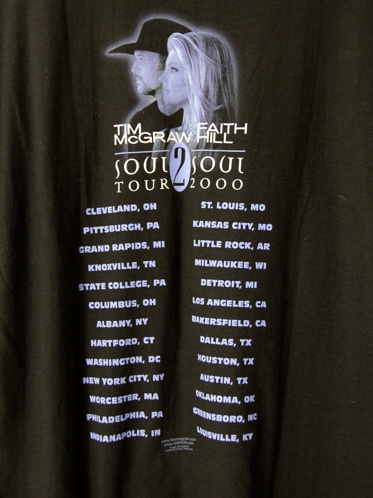 Vintage Tim Mcgraw & Faith Hill 2000 Soul 2 Soul Tour T