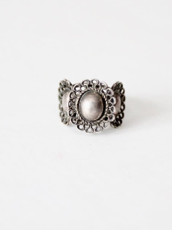 vintage 70s filigree ring adjustable