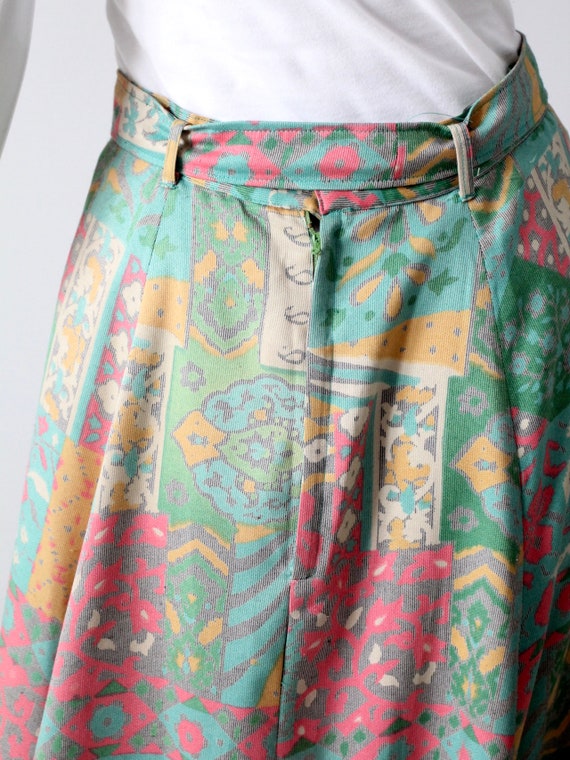 vintage 70s floral midi skirt - image 6