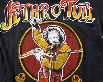 Vintage 1978 Jethro Tull Concert T-shirt: Ian Anderson Graphic Tee