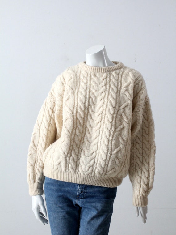 cable knit fisherman sweater