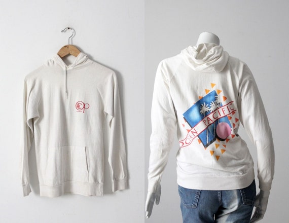 Vintage Ocean Pacific Long Sleeve Hooded T shirt Etsy