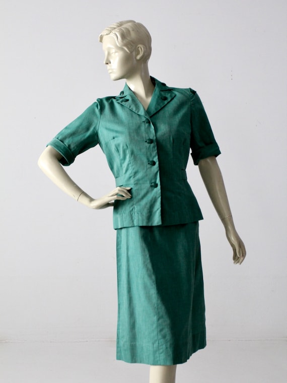 vintage 50s Girl Scouts uniform, camp shirt and s… - image 3