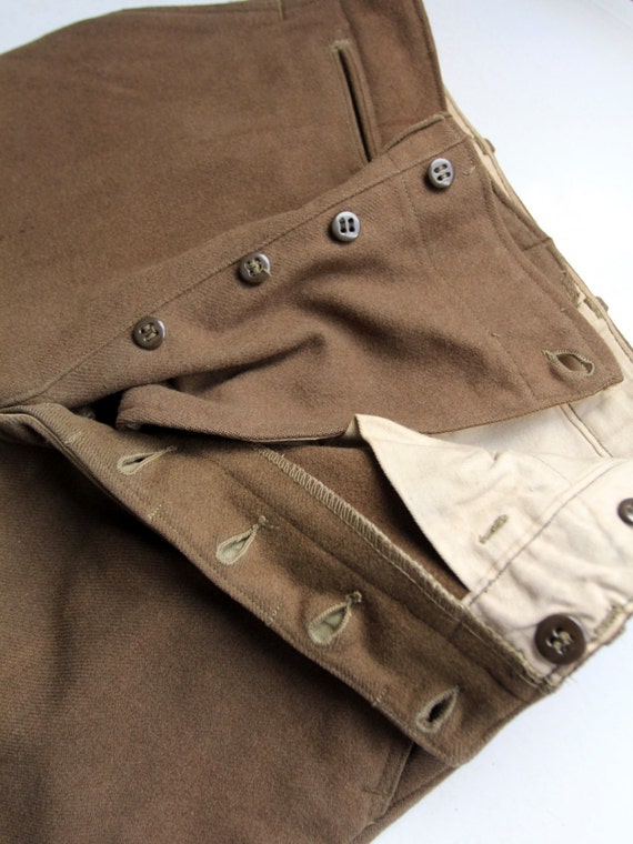 vintage wool army pants, military trousers - image 4