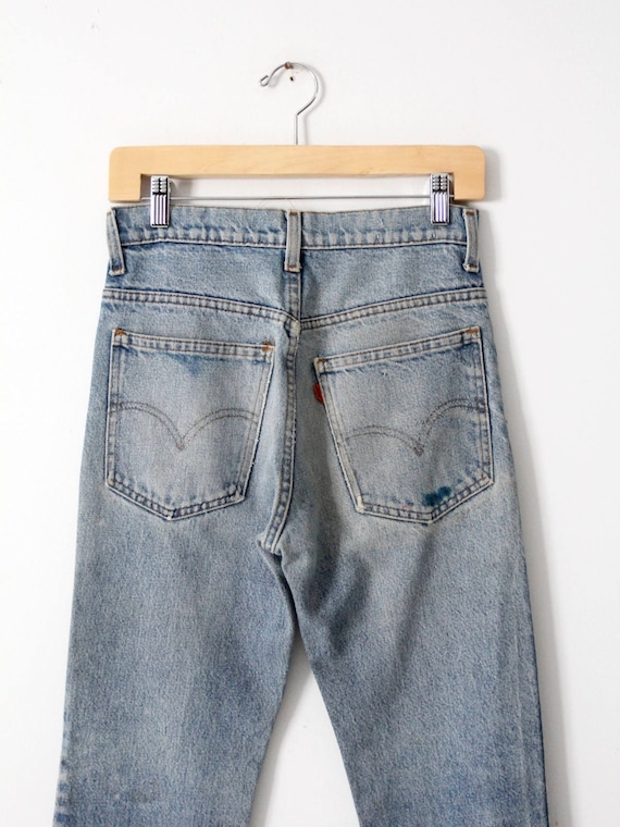 1970s Levis 646 jeans, vintage high waist crop fl… - image 10