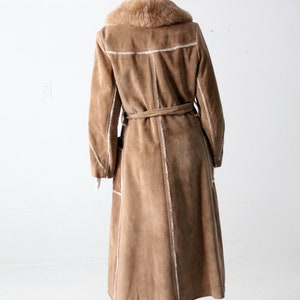 vintage 70s shearling full length coat image 7