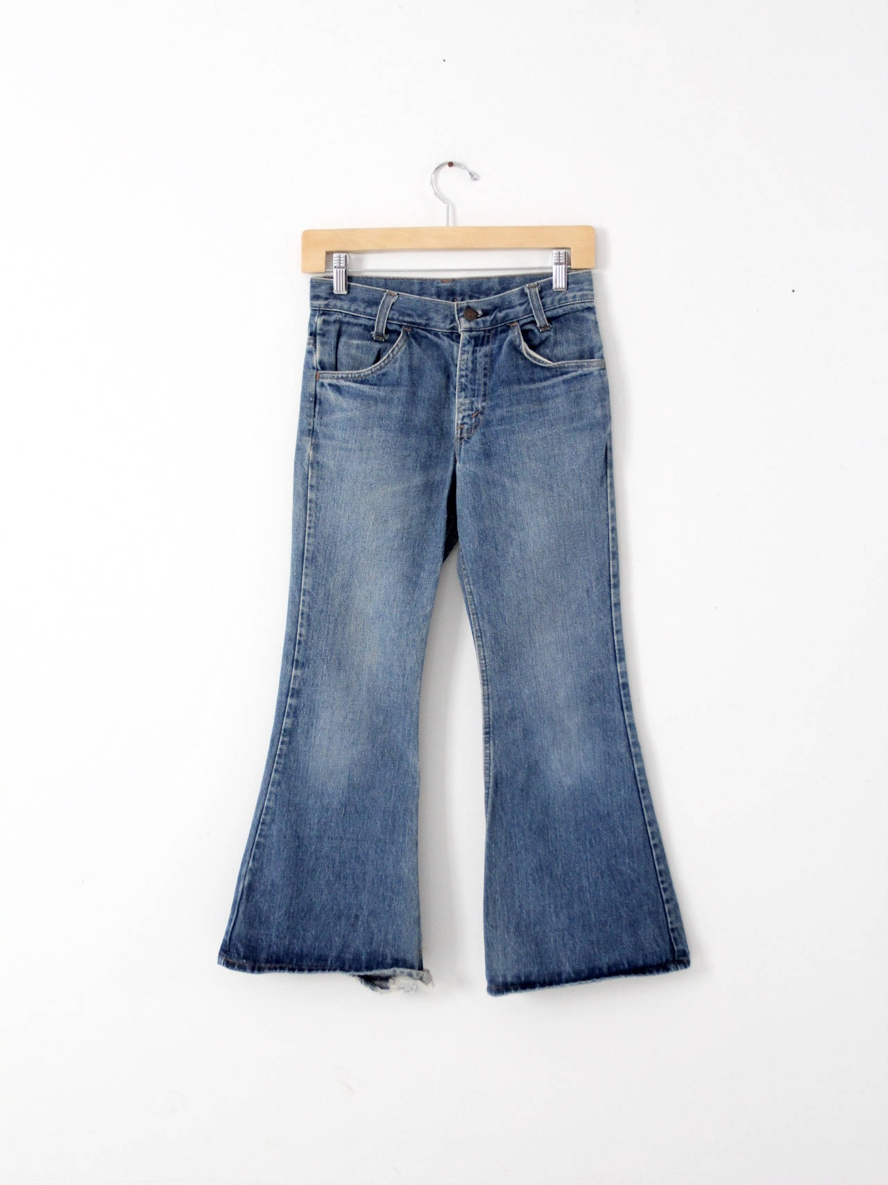 Levi's Vintage Jeans, 1970s Denim Flares, 784 Bell Bottoms, 27 X