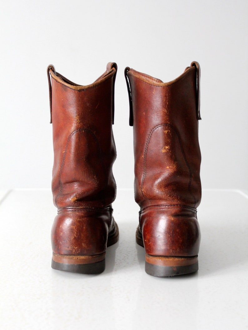 vintage Red Wing leather work boots mens US 7 image 3