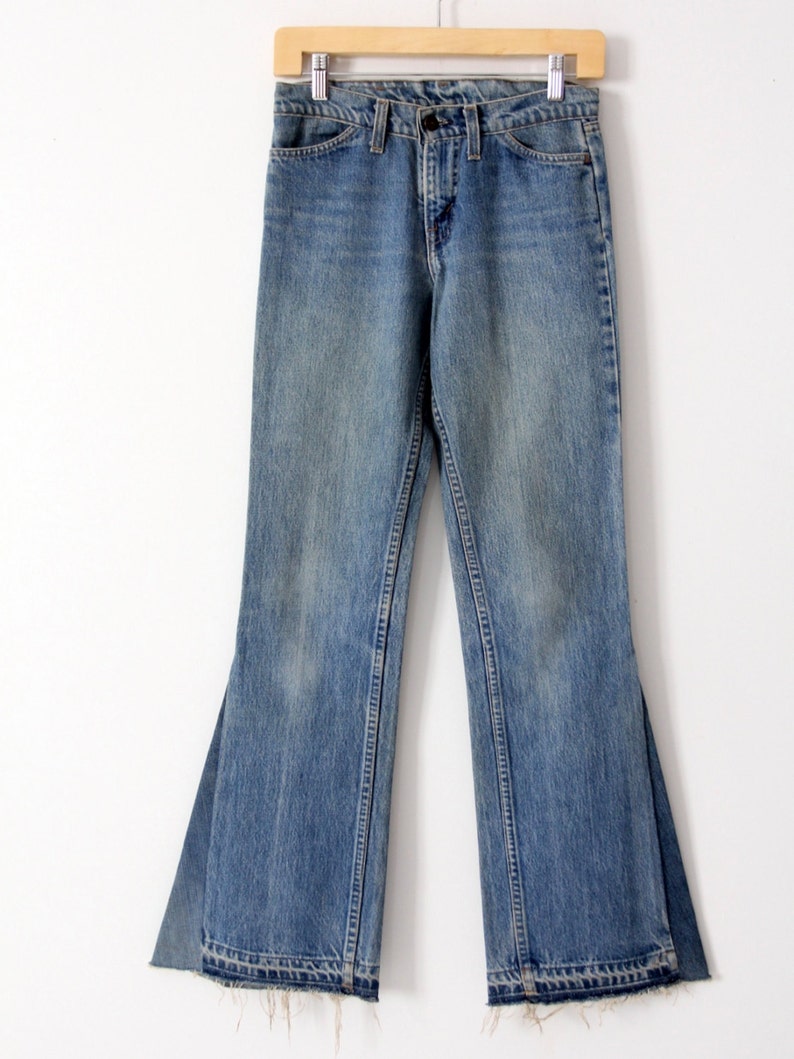 Vintage Levis Bell Bottoms Custom Flare Leg Denim Orange Tab - Etsy