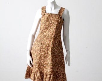 vintage jaren 70 gebloemde jurk