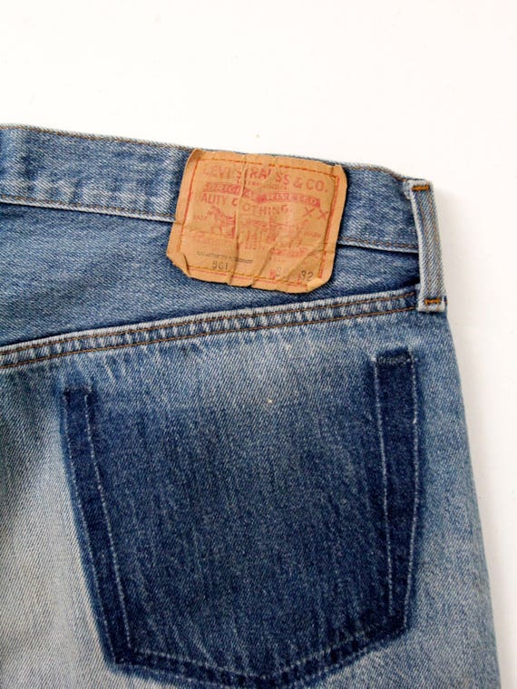 Levis 501 jeans, vintage 501s cropped denim, 34 x… - image 7