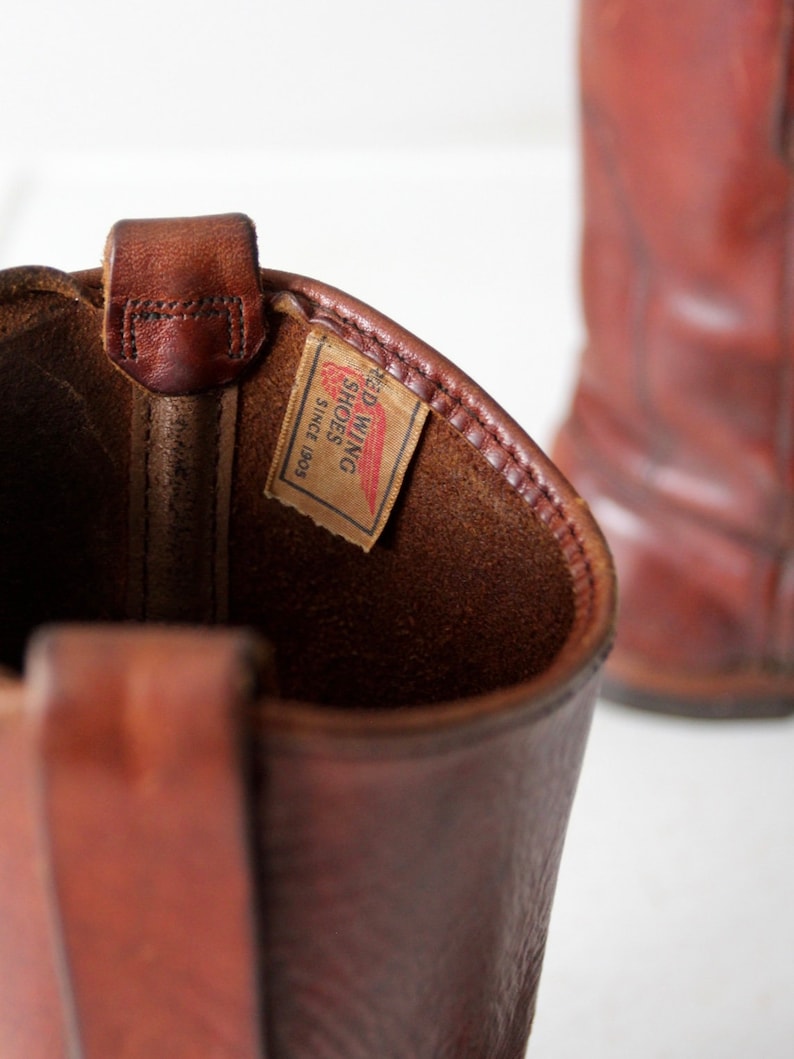 vintage Red Wing leather work boots mens US 7 image 6