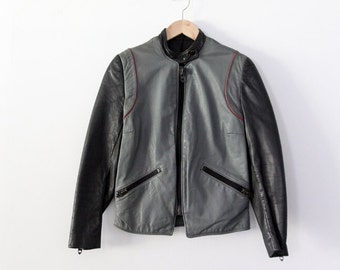 Chaqueta de moto Harley Davidson AMF de la década de 1970, chaqueta de cuero vintage