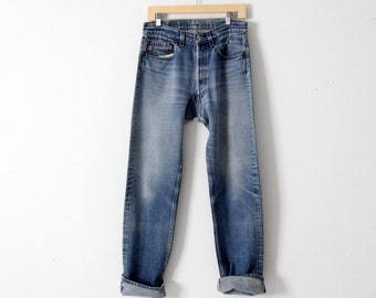 Levis 501 denim jeans, vintage 501s, american denim 31 x 31