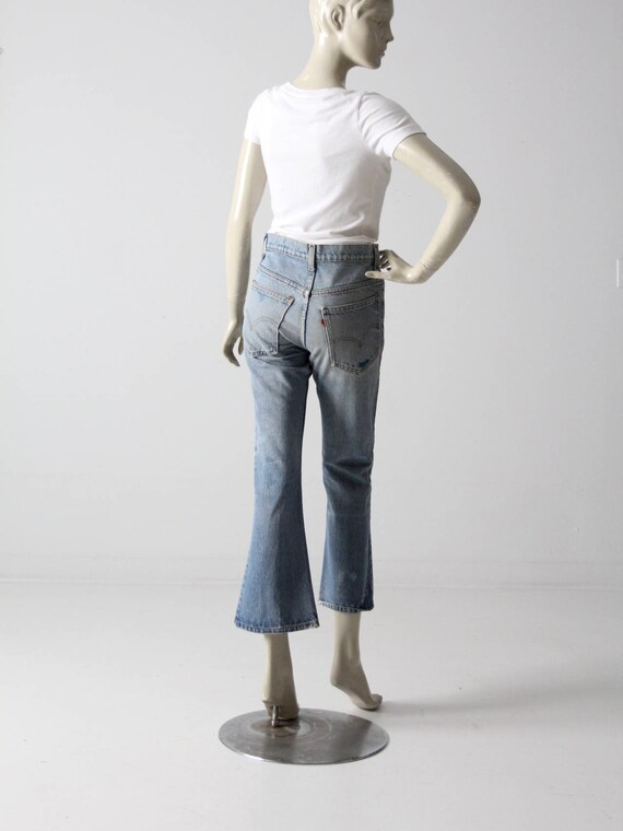 1970s Levis 646 jeans, vintage high waist crop fl… - image 7