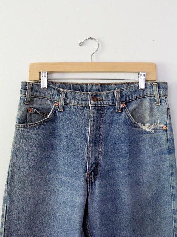 Levi's 505 jeans, vintage 80s denim 34 x 30 - image 3