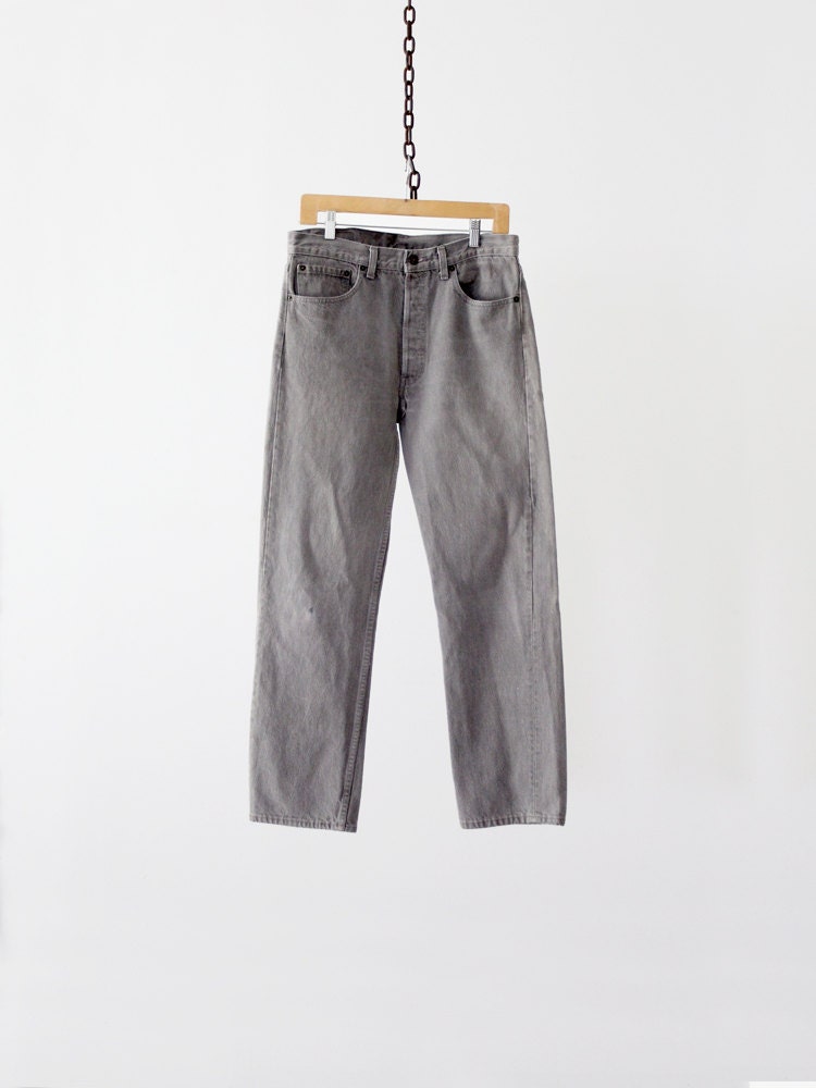 Levi's 501 Grey Jeans 1980s Vintage 