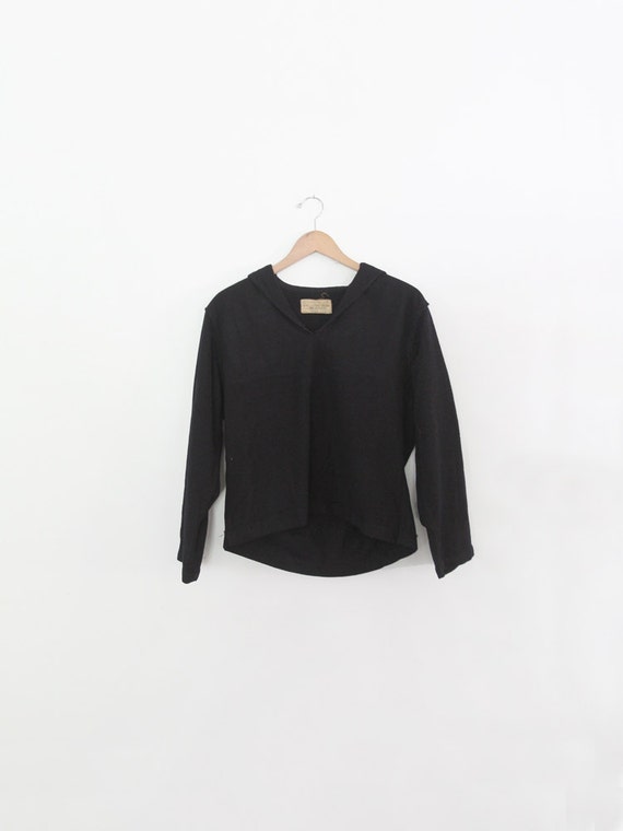 vintage sailor shirt, naval clothing navy wool top