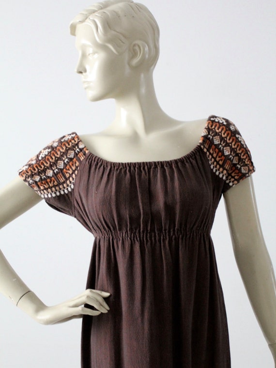 vintage embroidered dress peasant Gem