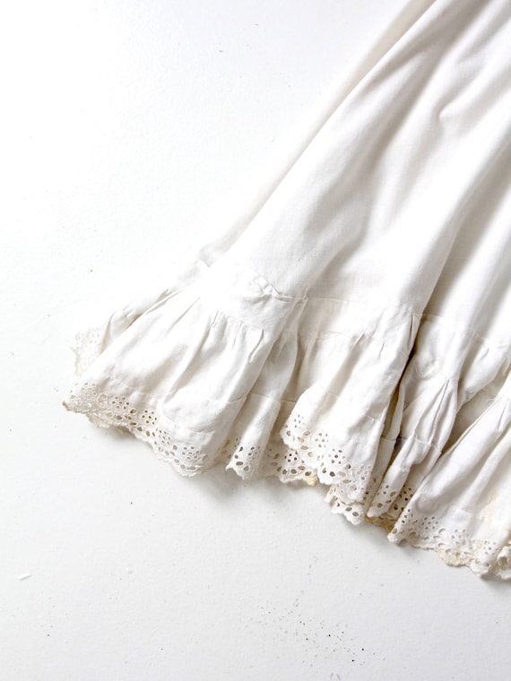 Edwardian skirt, antique eyelet petticoat