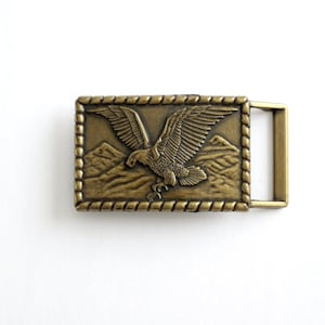 vintage brass eagle belt buckle