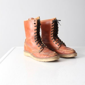 botas de trabalho vintage moc toe ⎟tamanho feminino 8