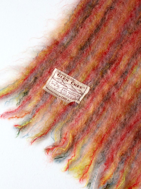 vintage mohair scarf, striped Scottish wool scarf - image 4