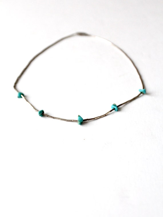 vintage turquoise stone necklace