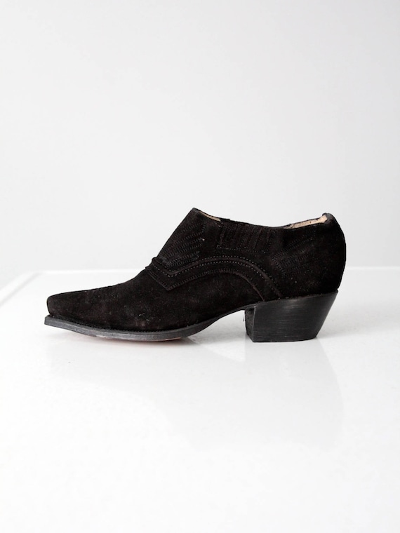 womens black western ankle boots