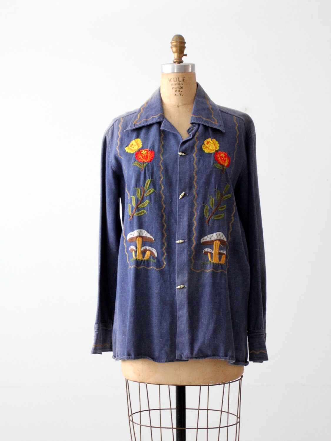 hippie denim shirt