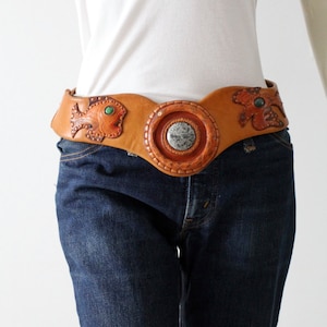vintage 1970s leather statement belt