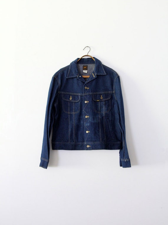 ヴィンテージ 70 年代 Lee デニム ジャケット、Lee Sanforized ヴィンテージ 70 年代 Lee デニム ジャケット、Lee Sanforized