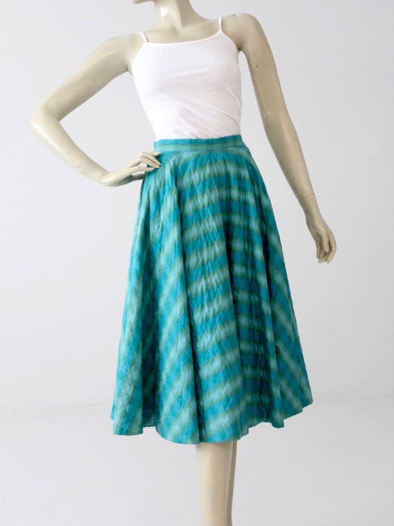 vintage 50s quilted circle skirt