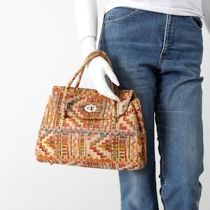 vintage 60s carpet bag purse