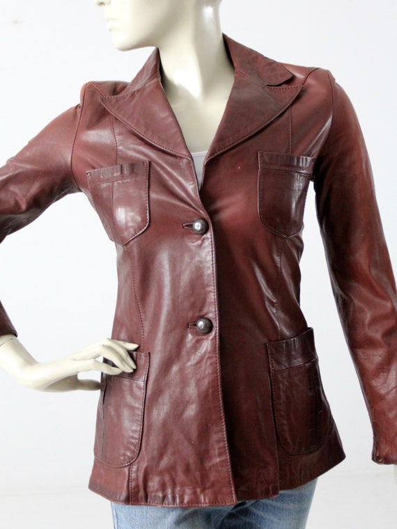1970s Crae Carlyle leather jacket - image 6