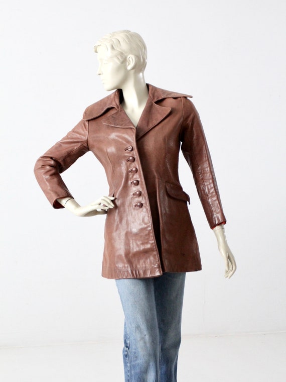 1970s North Beach Leather jacket, women's NBL coat