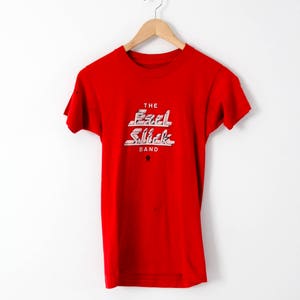 1970s Earl Slick band t-shirt, red vintage graphic tee