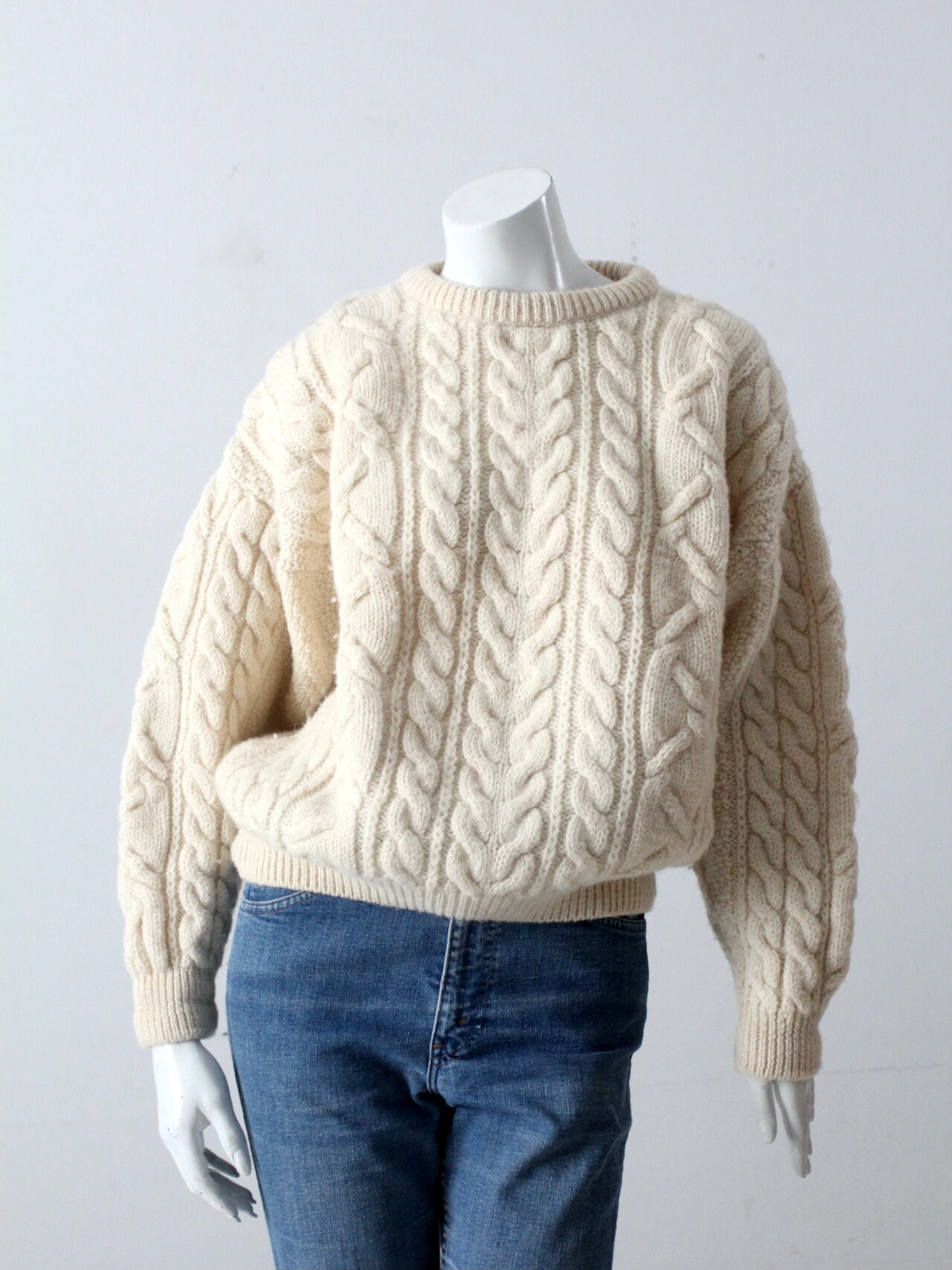 Vintage Fisherman Sweater Chunky Aran 