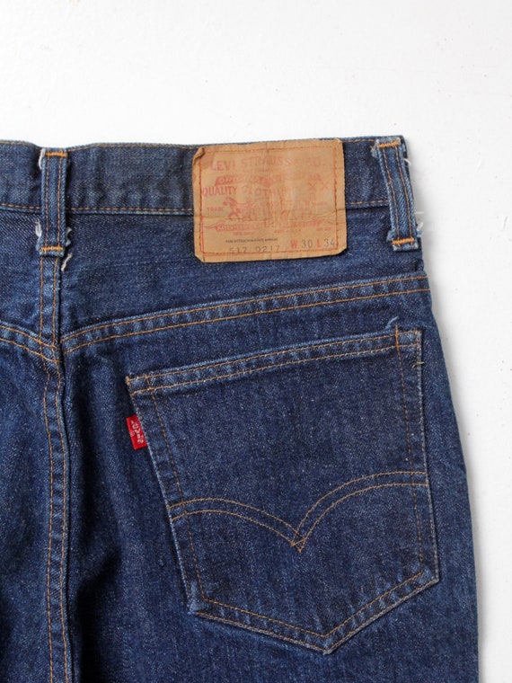 vintage Levis 517 denim jeans, high waist bootcut… - image 7