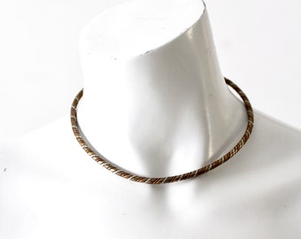 vintage mixed metal choker necklace