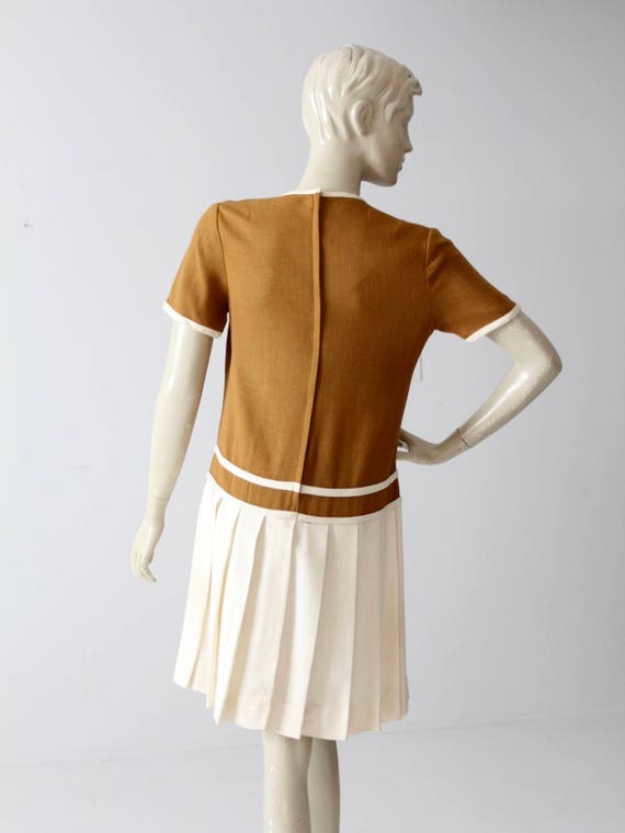 vintage Bobbie Brooks dress, wool knit drop waist… - image 6