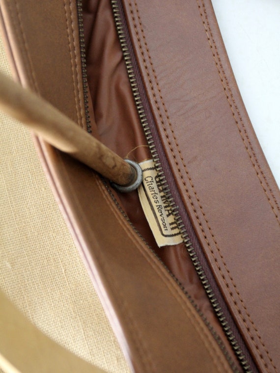 vintage wood handle tote bag - image 8