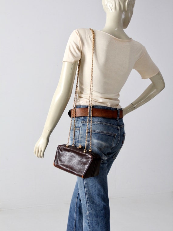 1960s leather crossbody bag, vintage Koret purse - image 9