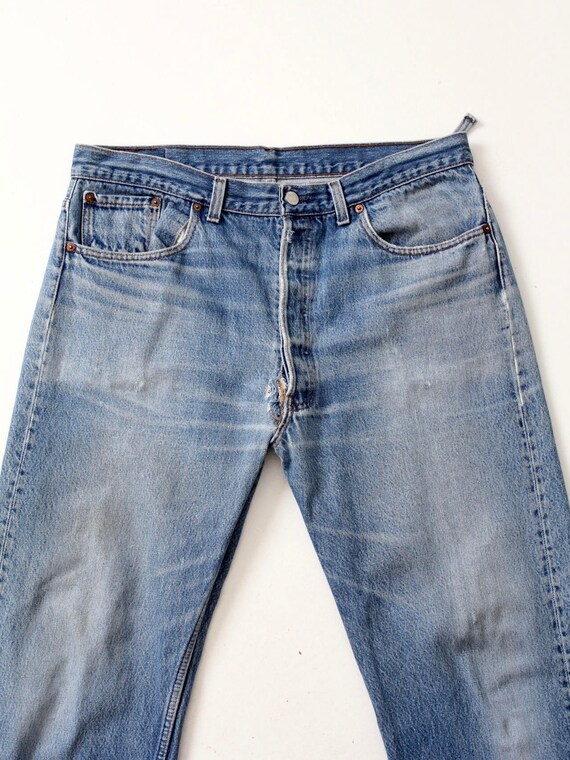 vintage Levis 501 jeans, 1980s 501s, 36 x 28 - image 5
