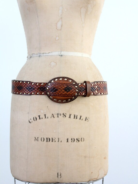 1980s faux snakeskin belt