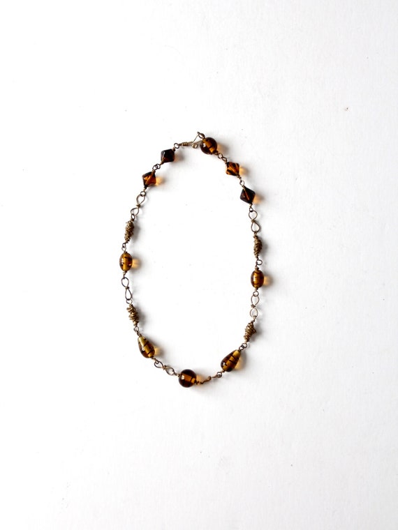 vintage amber necklace - image 1